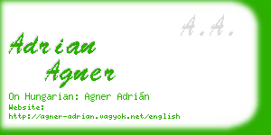 adrian agner business card